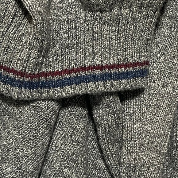 New Jos. A. Bank 1905 Men's Shawl Neck Sweater Gray Stripe Collar Size XXL Cotto - Picture 8 of 8